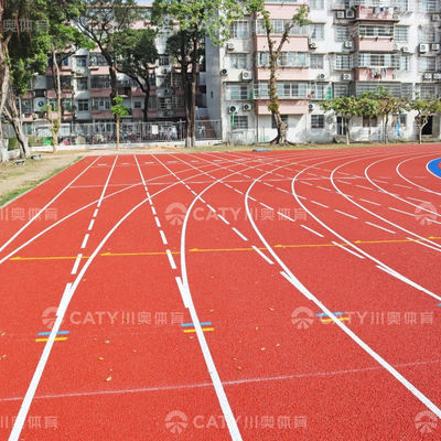IAAF 認定 プリファブリック ゴムランニングトラック タータントラック プロスポーツ場のためのアスリートコース