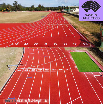 Iaaf プロ 400m 8レーン 陸上用ゴムランニングトラック フルPUR ミックス・カスティング