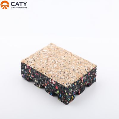 多色プレミアムゴムタイル,ジムエリアのための防滑とショック吸収性のある美学的なデザイン