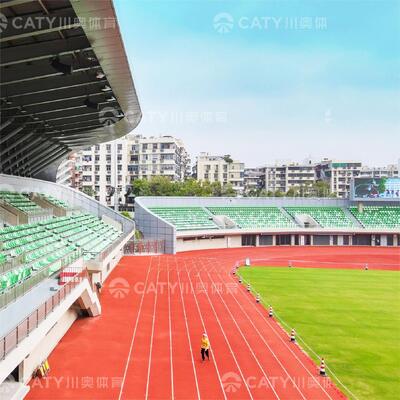 学校や地域スポーツ施設向けの、耐久性と弾力性に優れた複合型陸上トラック、安定した性能を発揮